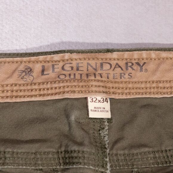 Legendary Outfitters Stretch Canvas Utility Work Pants Green Men's Size 32x32 - Picture 4 of 7
